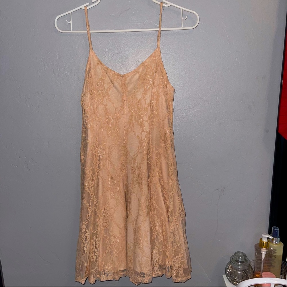 S, Full Tilt, pastel coral dress